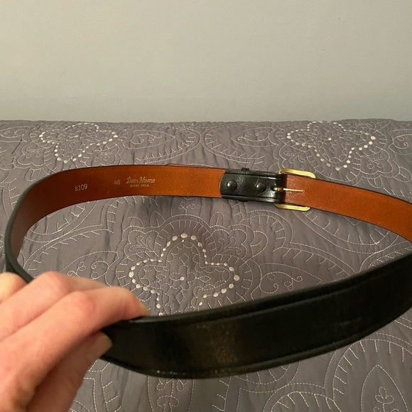 Don Hume B109 Trouser Belt Men's Black Leather Belt 46 - Picture 4 of 6